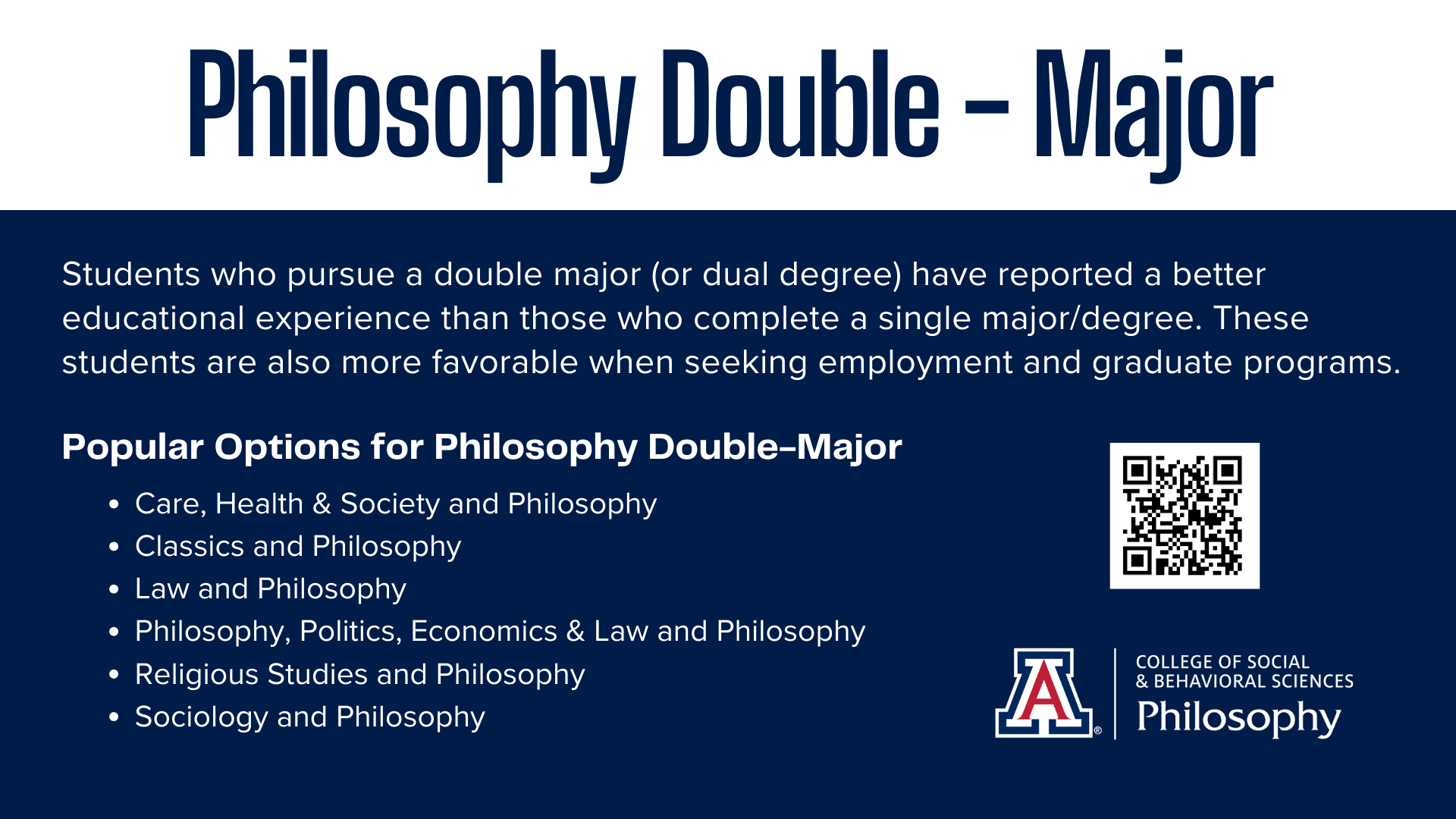 Philosophy Double-Major Signage